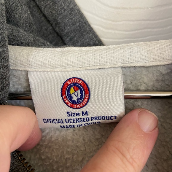 High End Surf Life Saving Aussies 13 Gray Full Zip Hoodie MINTY - Picture 4 of 7